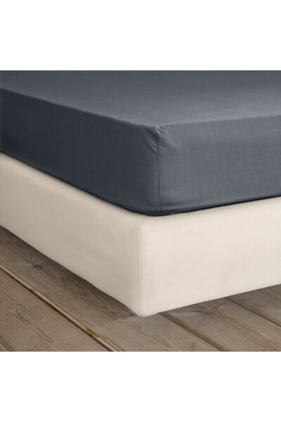 Nima Σεντόνι Μεμονωμένο Unicolors Fitted Midnight Grey Μονό