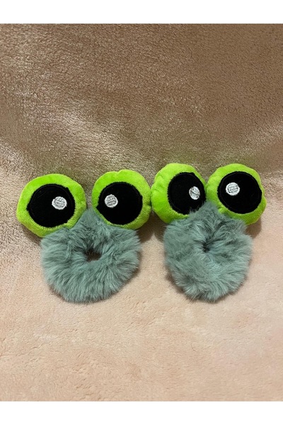 🐸 Peluş Kurbağa Temalı Saç Tokası – 2’li Set