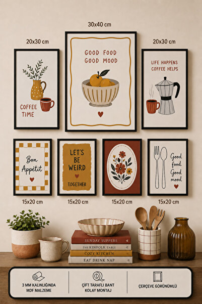 UNT Set de picturi moderne cu aspect de cadru, 7 piese |   Retro și Pop Art |...