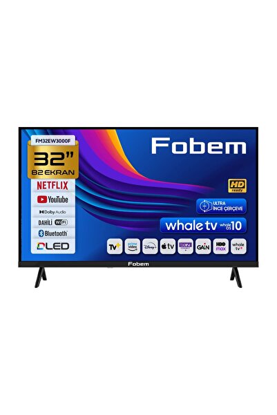 FOBEM FM32EW3000F 32'' 82cm Ekran HD Dahili Uydu Alıcılı Ultra İnce Çerçeve W...