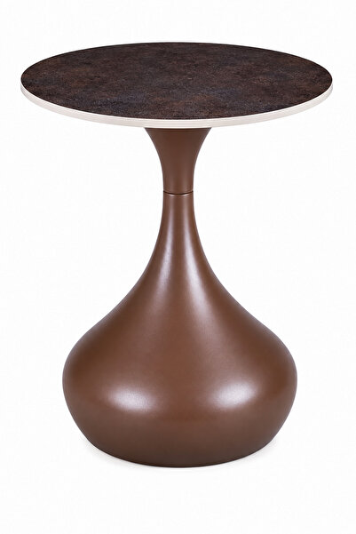 Gharaib Al Tuhaf طاولة خدمة سيراميك دائري SHS-037S BROWN