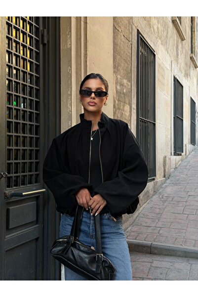 Ekim Store Drawstring Bomber Trench Jacket