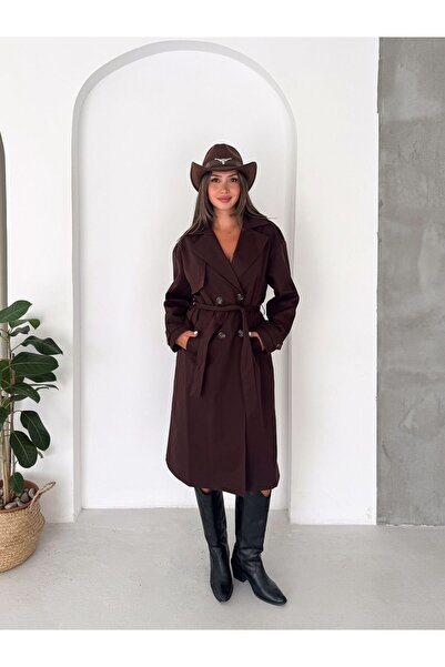SBL COLLECTİON Trench lung cu guler dublu 1.20m
