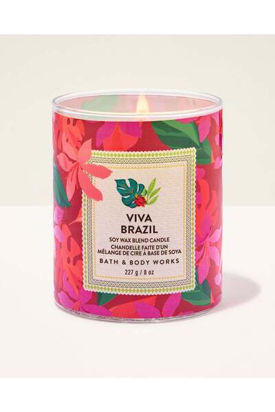 Bath and Body Works شمعة فيفا البرازيل ذات الفتيل الواحد