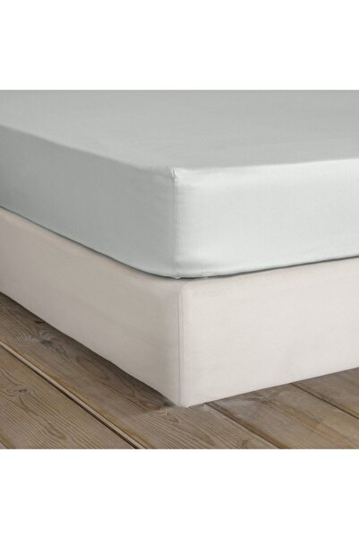 Nima Σεντόνι Μεμονωμένο Superior Satin Fitted Soft Grey Μονό
