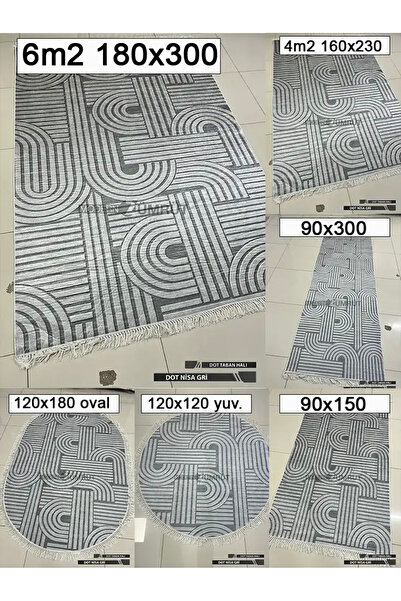 Zümrüt Ev Tekstil Makinede Yıkanabilir Yazlık Halı Seti