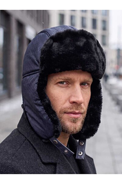 Aware Time Men's Fur Pilot Beret
