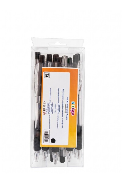 Strigo Pix RT Grip Clear 0.7mm, negru, 12 buc cutie
