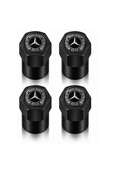 Mercedes Benz Set de 4 capace de valve auto din aluminiu, hexagonale, Mercede...