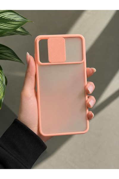 Samsung Galaxy A53 5G Pembe Kamera Kapaklı Şeffaf Kılıf