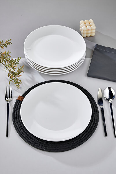 Cooker Set of 6 25.5 cm Perla Porcelain Serving Plates Ckr4224