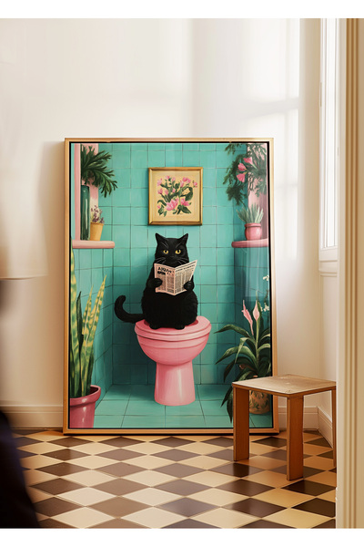 ARTHOUSECOLLECTIVE Baie / WC / Colecția Pisici - Poster fără ramă