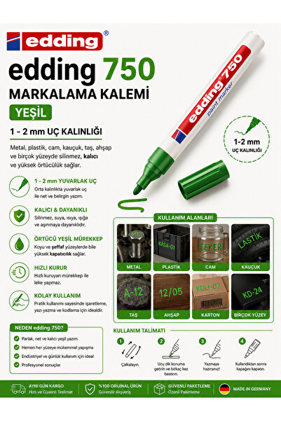 Edding Orjinal 750 Paint Marker Renk Seçenekleri (1 Adet)