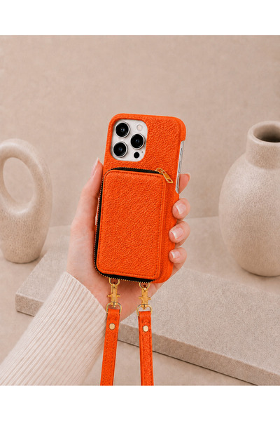 botyco Iphone 16 Pro Max (6.9 inç) Uyumlu Yanları Açık Slım Tasarım Cüzdanlı ...