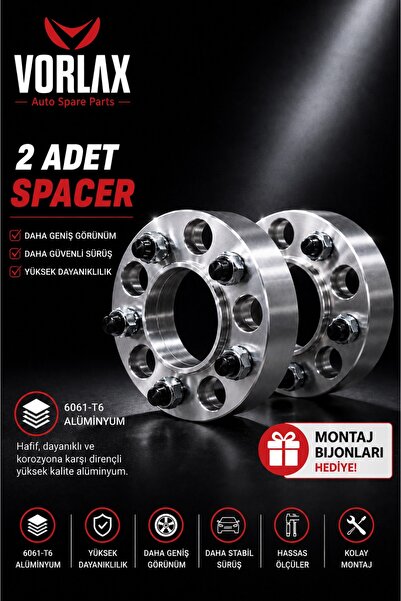 VORLAX NISSAN NAVARA ve X-CLASS UYUMLU 4CM GENİŞLİKTE 6x114.3 GÖBEK 66.1 ALÜM...
