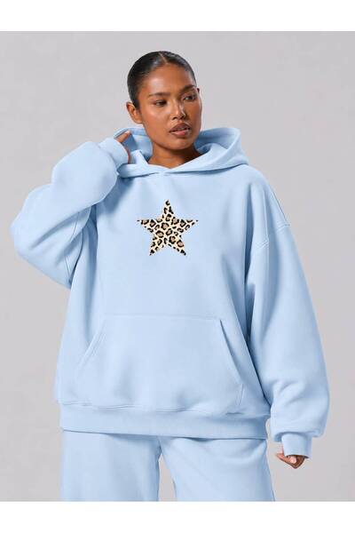 BENROMA Φούτερ Unisex με 3 κλωστές, χτενισμένο βαμβάκι, μεγάλο μέγεθος, με στ...