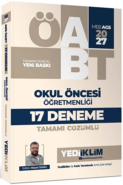 Yediiklim Yayınları Yediiklim 2027 MEB AGS ÖABT Okul Öncesi Öğretmenliği Tama...
