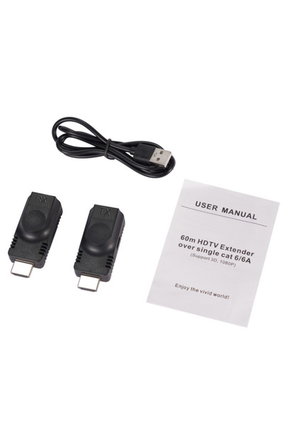 Alfais 6042 Hdmi Extender 60 Metre Cat5e Cat6 Ethernet Kablo Uzatma Uzatıcı Aparatı Adaptör