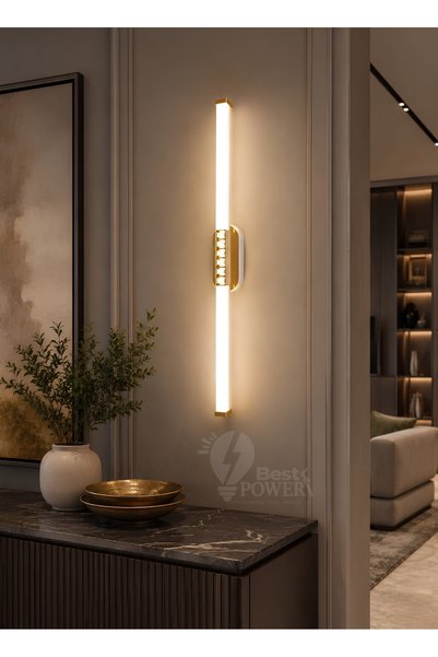 best power إنارة حائطية ذهبية فاخرة بـ 3 خيارات للإضاءة
