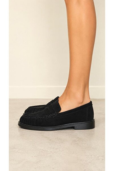 ESSO LA MİA Twist Genuine Leather Women's Loafer Shoes