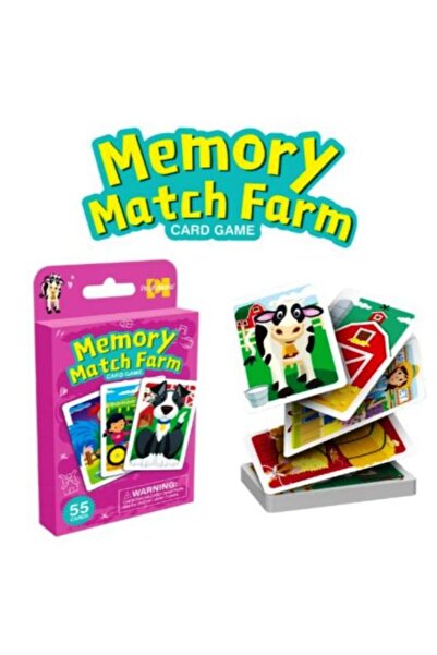 MEMORY Joc de Memorie Match Farm, Carduri Educative cu Animale de la Fermă, J...