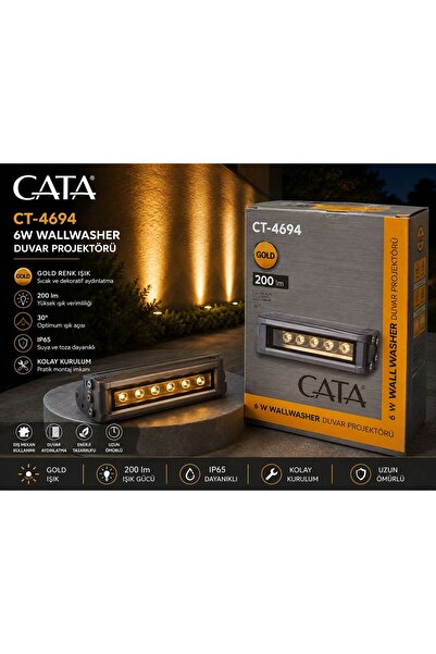 Cata CT-4694 WALLWASHER GOLD AMBER DUVAR PROJRKTÖRÜ 6 W - PH