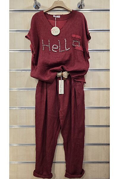 Park Moda Italian Linen Suit Blouse and Trousers