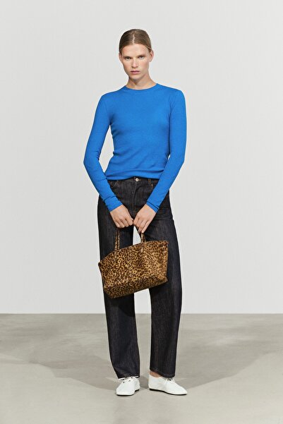 Massimo Dutti Pamuk kaşmir karışımlı triko kazak