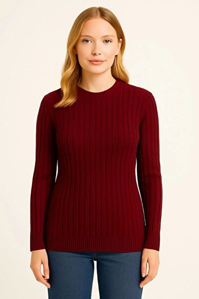 VELİZADE New Season Women's Crew Neck Soft Textured Knitwear Sweater Cotton T...