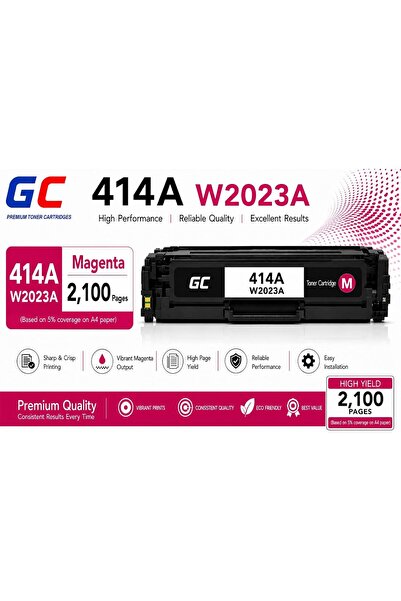 Generic 414A Compatible Toner Cartridge (W2023A) for HP Color LaserJet Pro M454dn, Pro M454dw, Pro MFP M479dw, Pro MFP M479fdn, Pro MFP M479fdw, Pro MFP M479fnw Series – Magenta