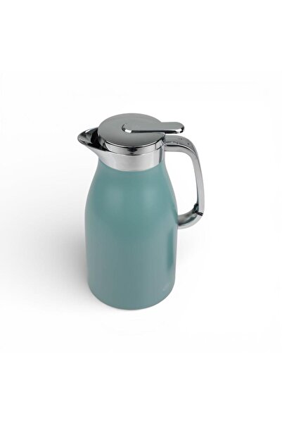 SOLETER Karwan Press Thermos 1 Liter Turquoise – Stainless Steel Coffee Pot w...
