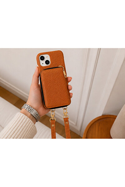 botyco Iphone 15 Plus (6.7 inç) Uyumlu Yanları Açık Slım Tasarım Cüzdanlı Fer...