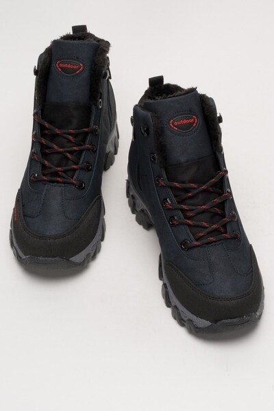 Jagulep Unisex Cold-Proof Long Outdoor Trekking Boots Dark Blue