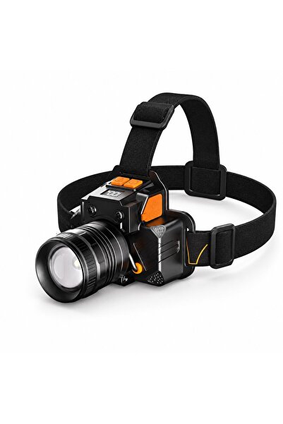 Hikeguys P150 Beyaz Lazer Şarjlı Kafa Feneri – Sensörlü, Dijital Göstergeli, ...