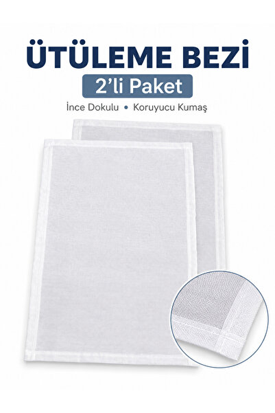 BEYLİNİ 2 Adet 33x65 Ütü Filesi Hassas Kumaşlar İçin Yanmaz Isıya Dayanıklı Ü...