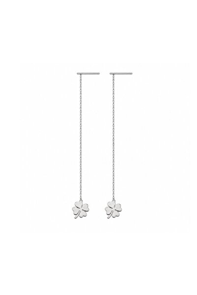 Generic Brand Cercei din argint 925 pentru damă, model trifoi cu patru foi, l...