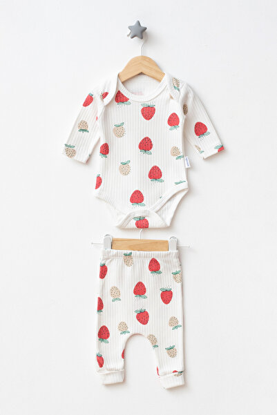Beniizle Patterned Baby Girl Bodysuit Set