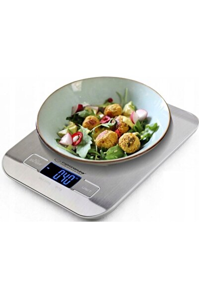 ESPERANZA Cântar de bucătărie digital 5kg, 1g, Funcție Tare, Oțel inoxidabil,...