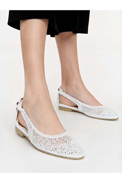 HAKKE Women's Knitted Patterned Flat Sole Babet