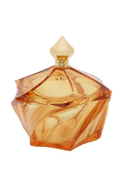 SOLETER Deluxe Acrylic Candy Box, Amber/Gold