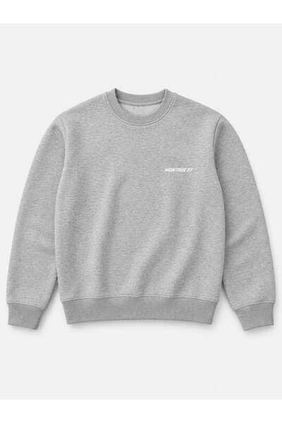 MONTREE Unisex 3 Thread Threaded 100% Cotton Regular Fit Hoodless Basic Sweat...