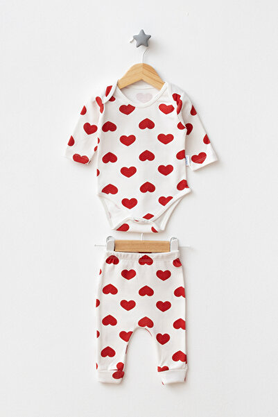 Beniizle Patterned Baby Girl Bodysuit Set