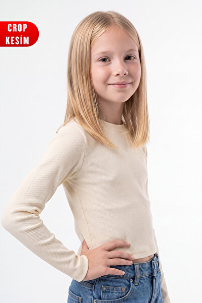 FYK KİDS Girl's Ribbed Crop Top