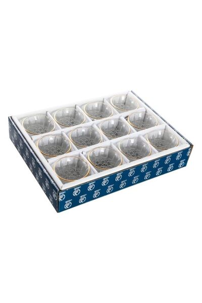 SOLETER Cawa Arabic Coffee Cup Set 12 pcs – Transparent Glass Cups with Gold ...