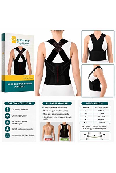 MEDİWAYS DİK DURUŞ KORSESİ POSTUREX