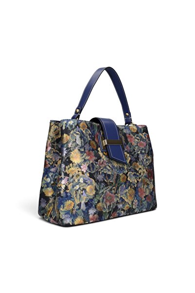 LAURA VITA ADRIA 02 Blue Women's Bag – Floral Print, Handbag/Shoulder Bag, 29...