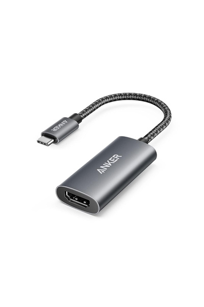 Anker Adaptor video, Anker, Model A83120A2, USB-C la HDMI, 4K 60Hz, Gri