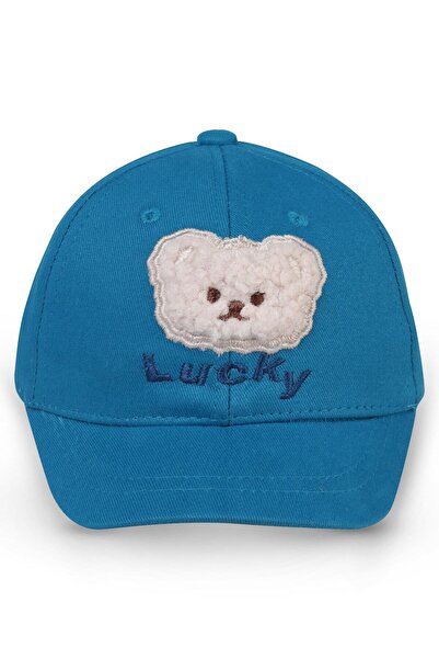Civil Baby Bear Süzine Embroidery 6-18 Months Baby Boy Cap - Blue