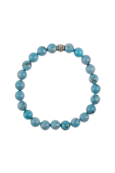 Zeynep Büyükbay Turquoise Natural Stone Bracelet (8mm Sphere Cut)