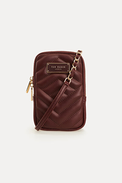 Ted Baker Bordo Diamond Kapitone Telefon Çantası